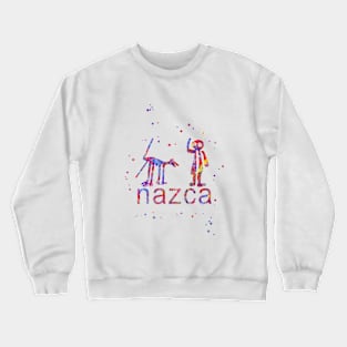 Nazca man with Nazca dog Crewneck Sweatshirt